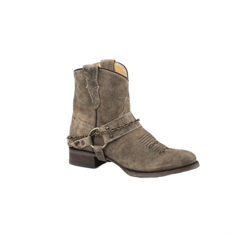 Roper Ladies Selah Round Toe Shortie Boots Vintage Grey Womens Size 10